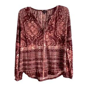Lucky Brand Tassel Blouse Size Small